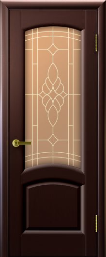 Межкомнатная шпонированная дверь Luxor Legend Лаура Венге остекленная — фото 1
